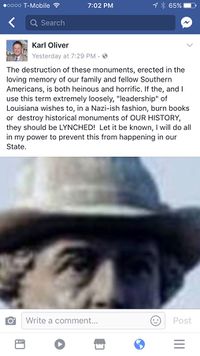Karl oliver calls for lynchings.jpg